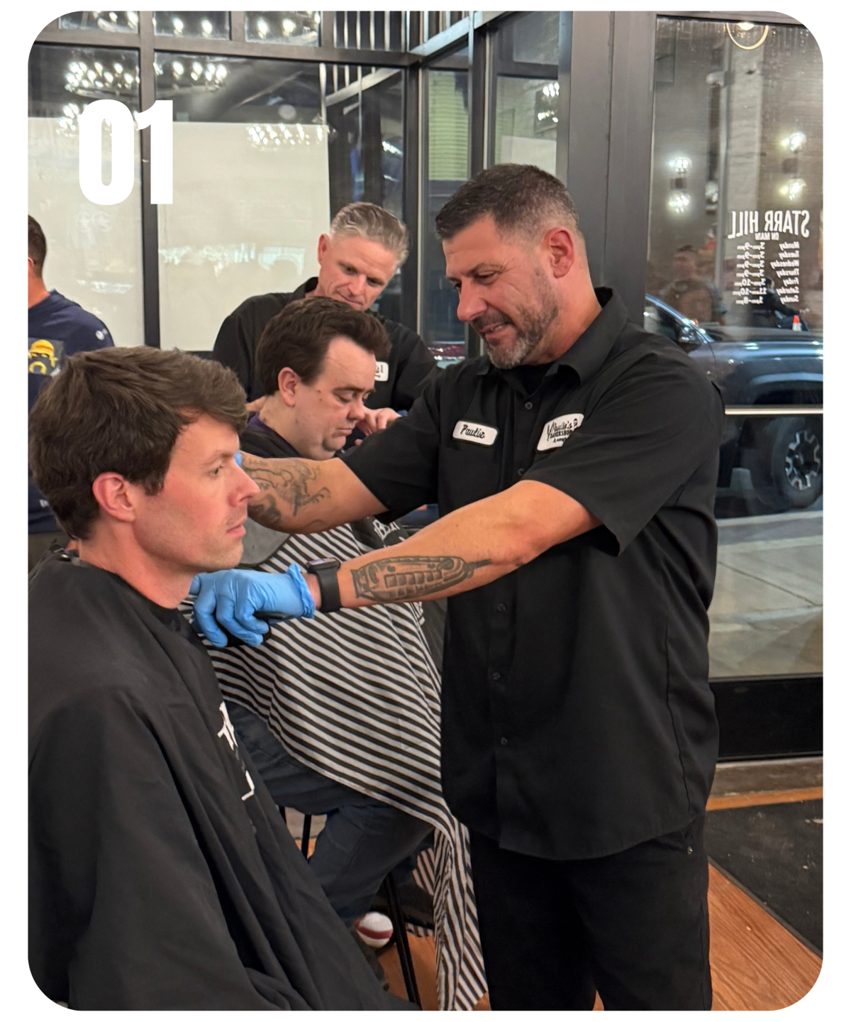 Grower getting a clean shave at the season kickoff