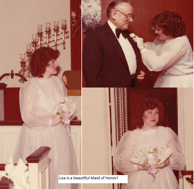 Lisa was a great Maid of Honor - it was really HOT that day!