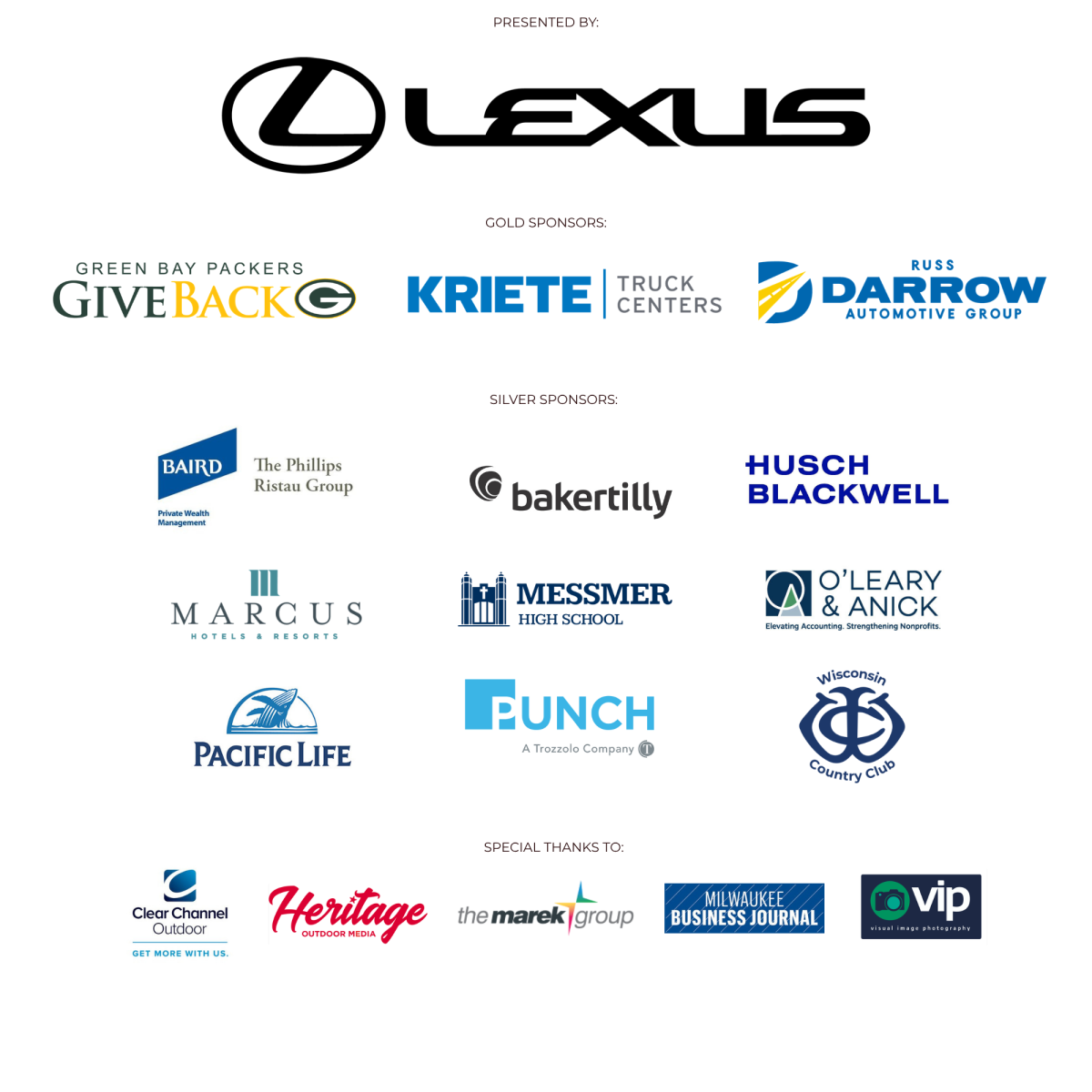 Thank You 2026 Sponsors