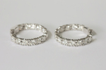 14 Karat White Gold Diamond "inside/out" Round Hoops: Valued at $5,795