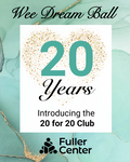 ✨ Introducing the 20 for 20 Club! ✨  Want to learn how you can join? Contact our Chief Development Officer Brian Jones at bjones@fullercenterfl.org today and make an impact that lasts a lifetime!