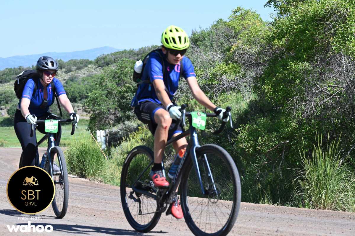 Gio & Kristina riding the 2025 SBT GRVL Green Course Race