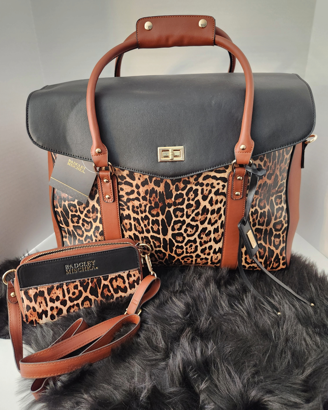 Badgley Leopard Bag - Vegan Leather