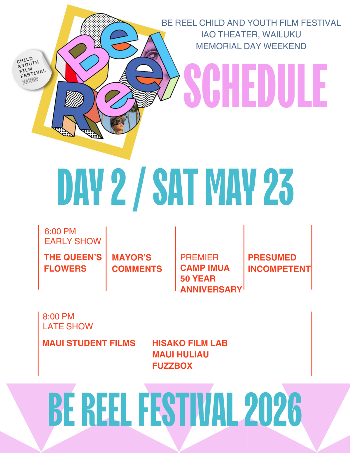 day 2: SATURDAY, 5/22