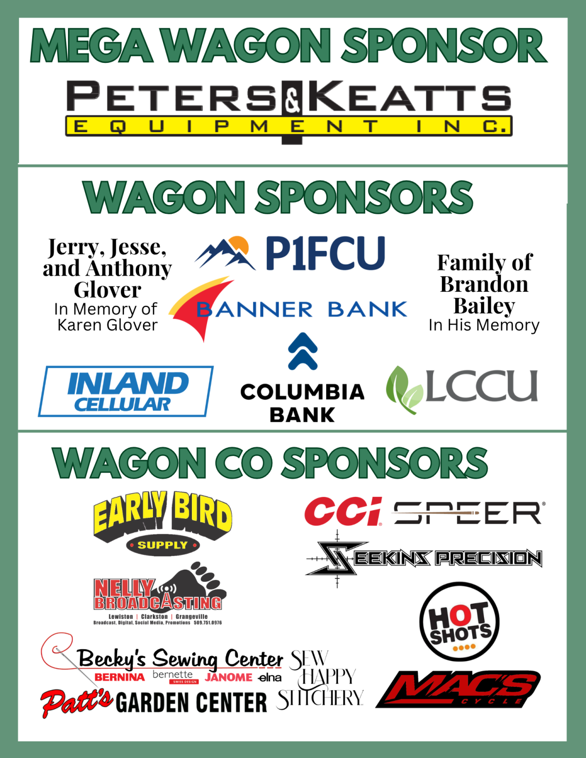 Wagon Sponsors