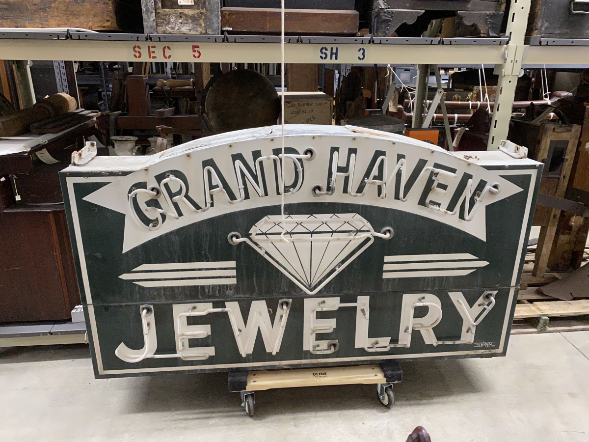 1959 Grand Haven Jewelry Sign