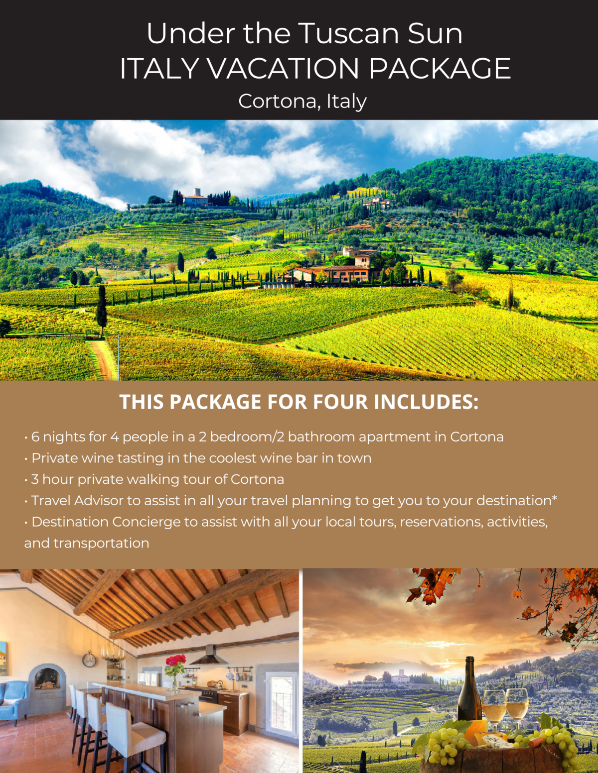 Under the Tuscan Sun: Cortona, Italy Vacation Package