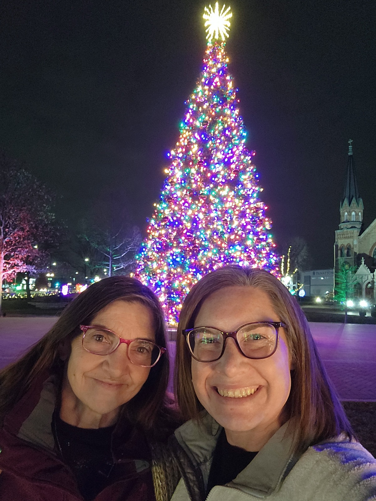 Dec 2023 - Mom loved this tree that was set up in the Village park