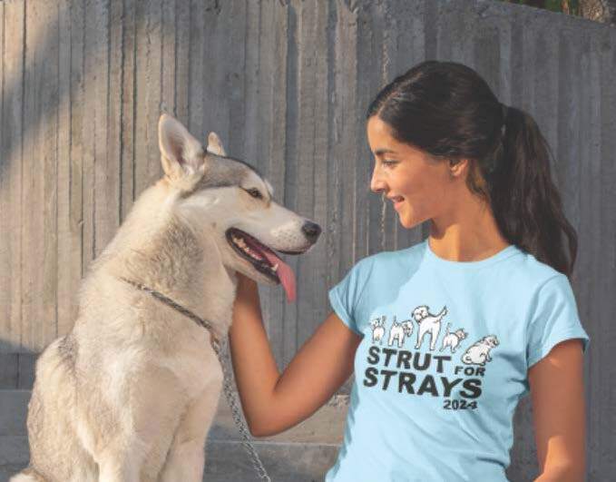 Register to get your Strut for Strays T-Shirt