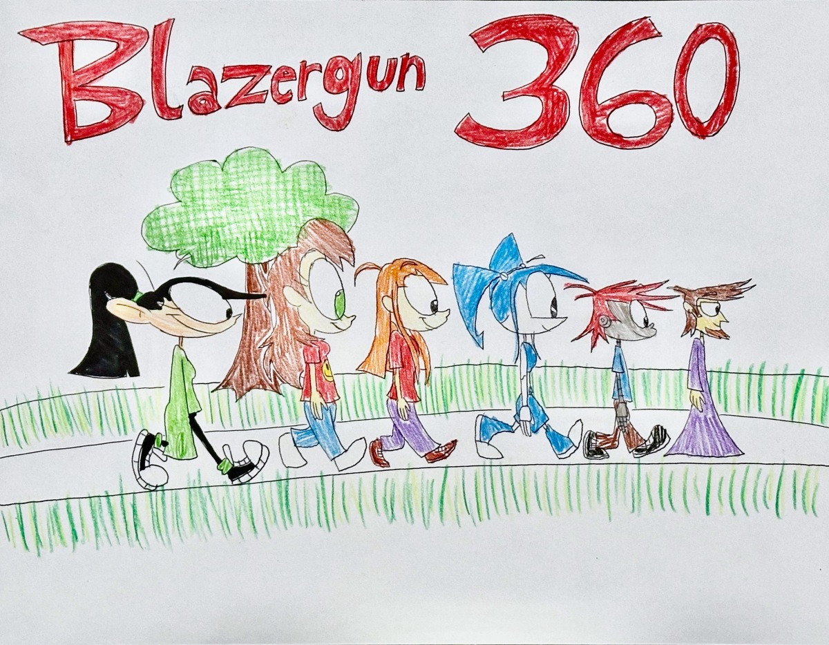 Blaze walking with his friends