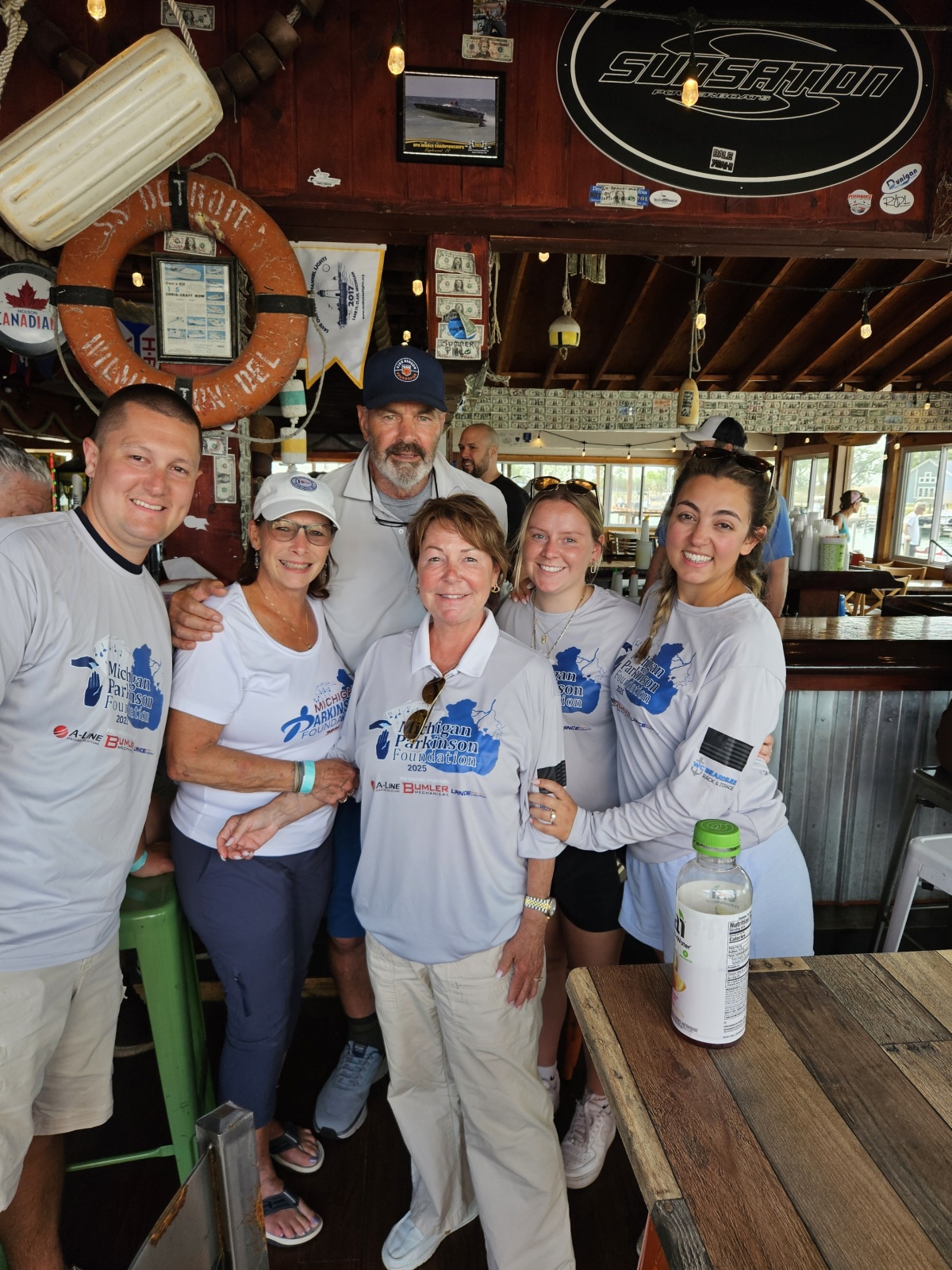 Kirk Gibson with sponsor Laura Janski and friends