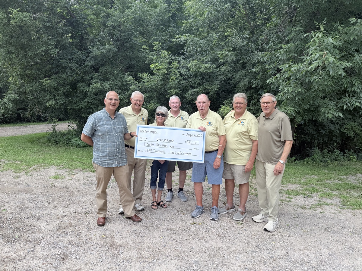 2025 Tee It Up For Campers Committee Check Presentation. 