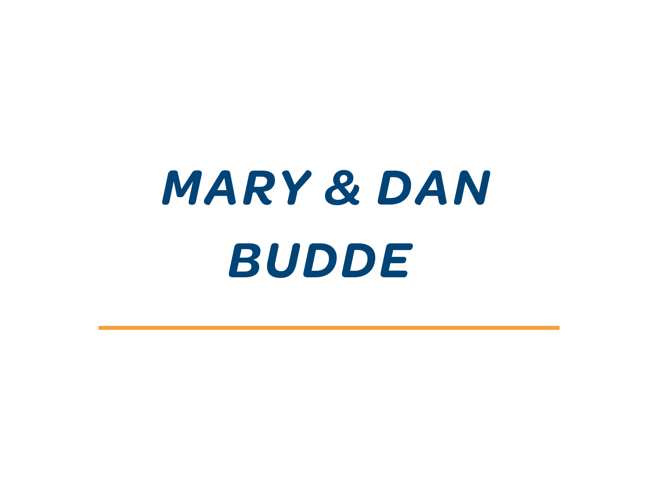 Mary and Dan Budde