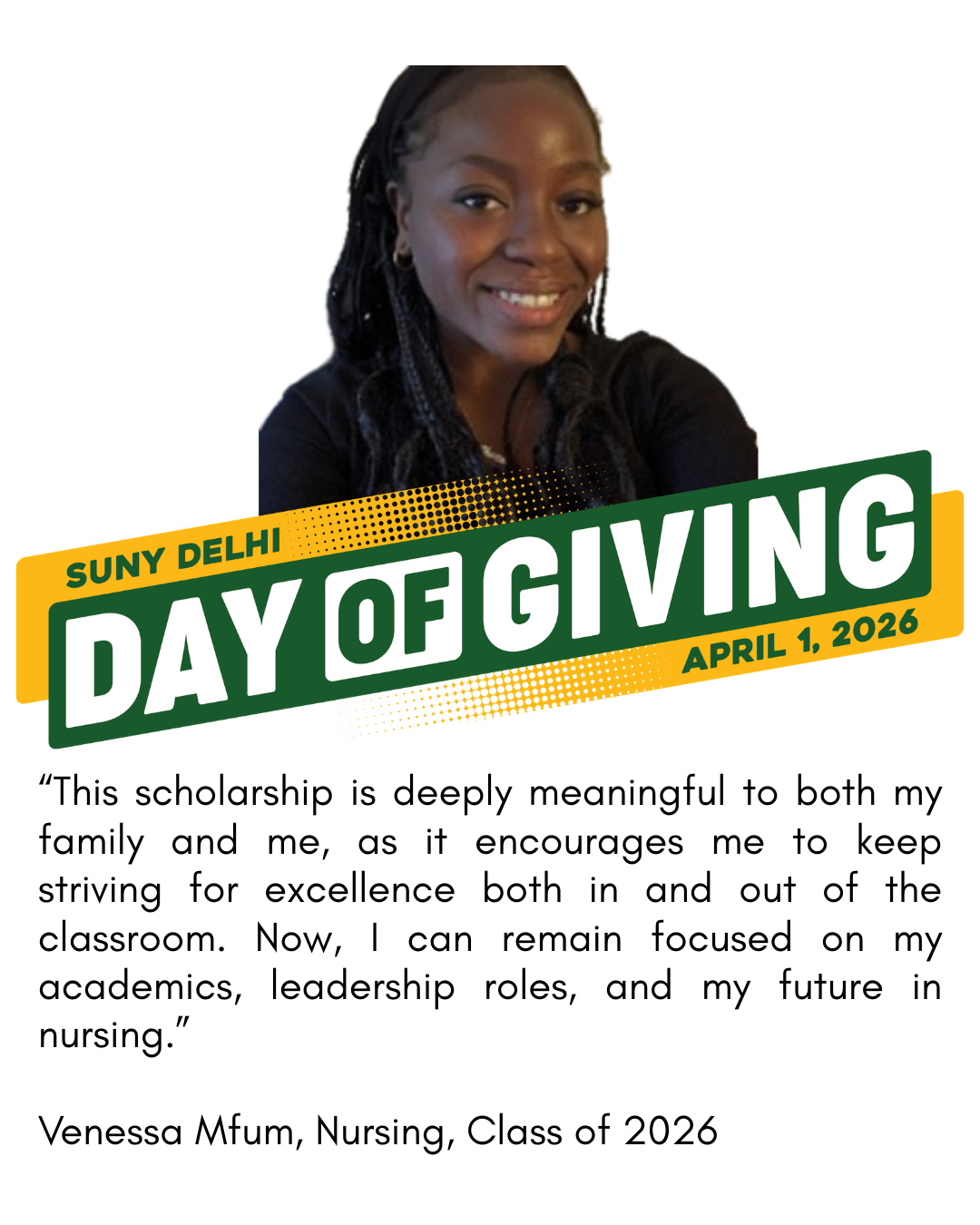 Venessa Mfum, Nursing, Class of 2026