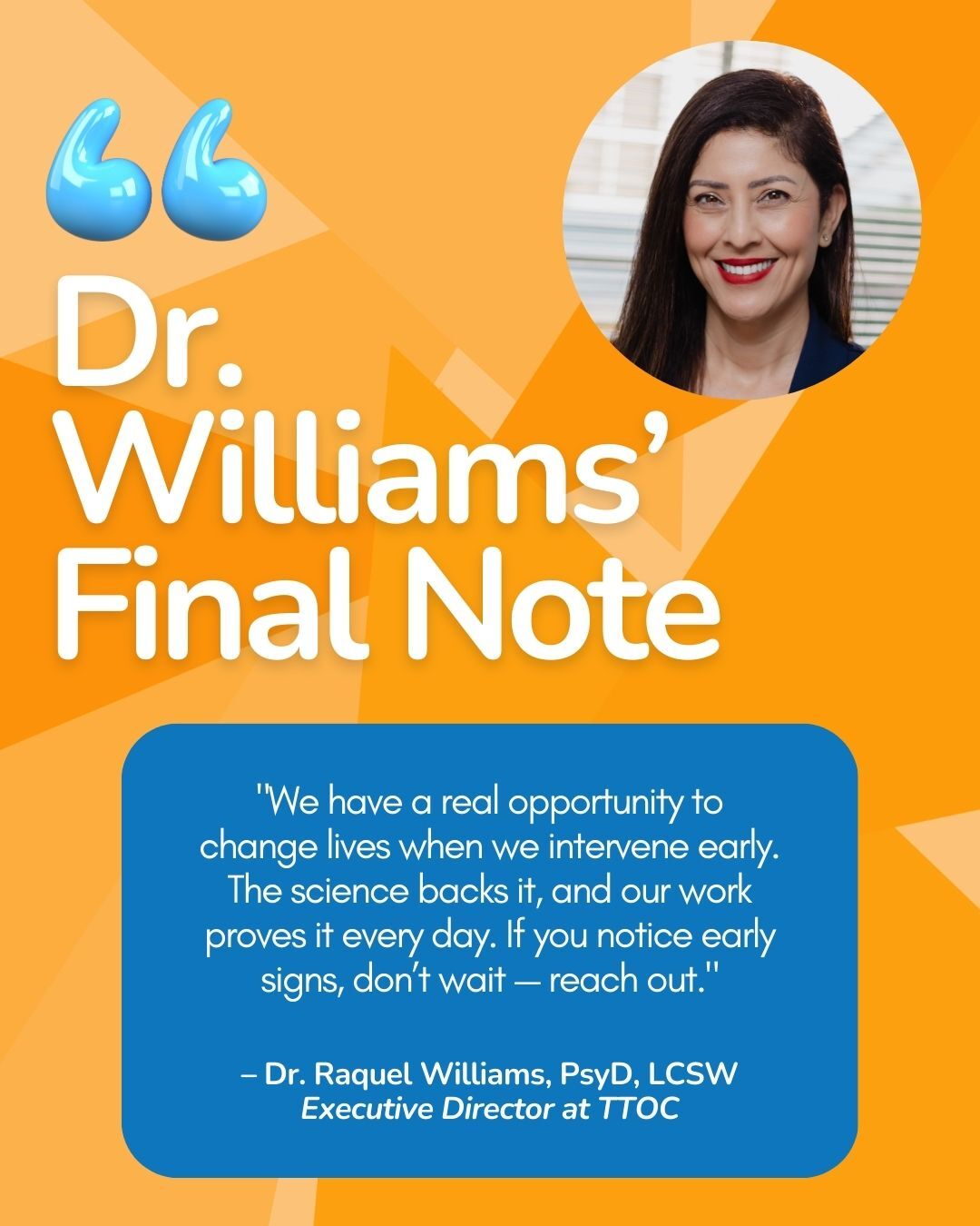 Dr. Williams Final Note