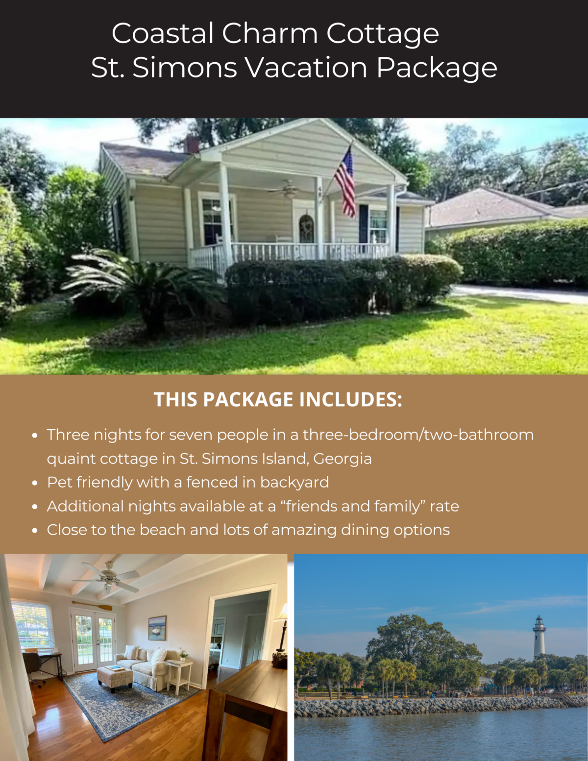 Coastal Charm Cottage: St. Simons Vacation Package