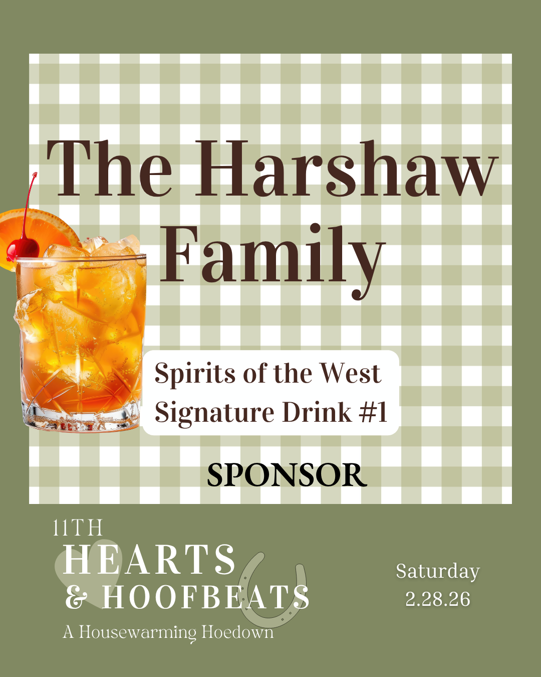 Spirits of the West Signature Drink #1: The Harshaw Family