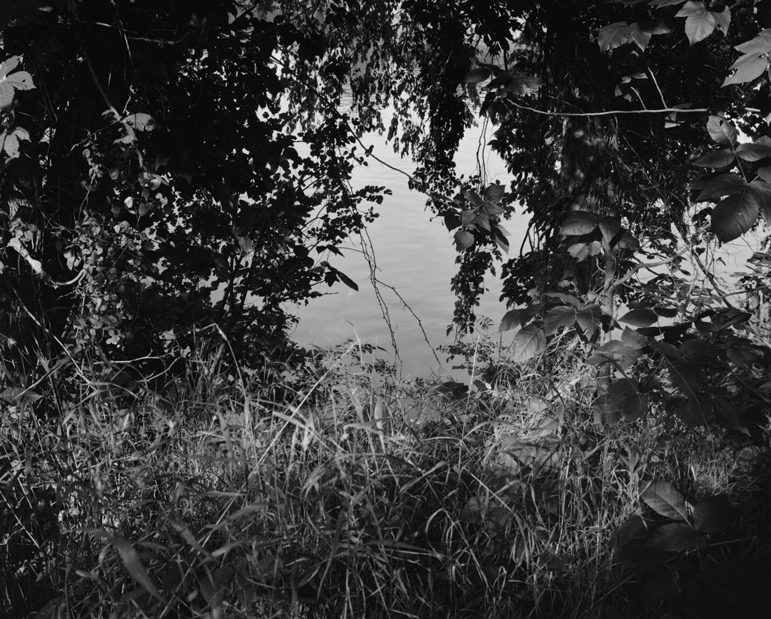 Dawoud Bey, Untitled (James River Through the Opening),  (From the series Stony the Road, 2023, gelatin silver print. © Dawoud Bey.