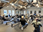 Veterans Rowing in the Erg Room of the Nichols Fogg Rowing Center