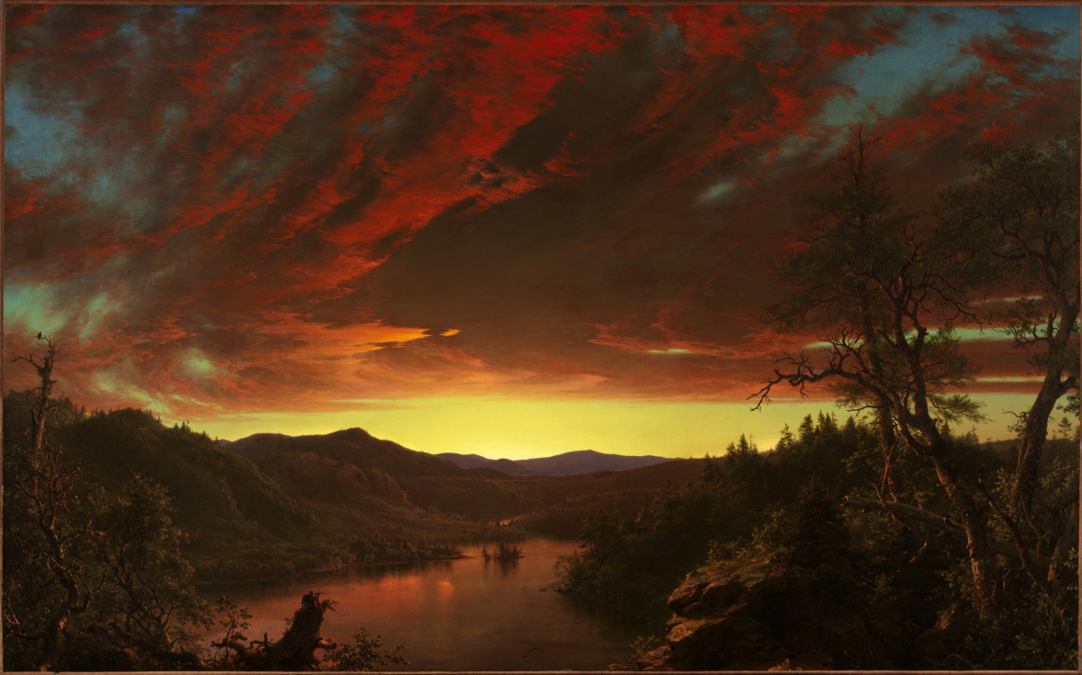 Twilight in the Wilderness, by Frederic Church (1860) Credit: Twilight in the Wilderness, 1860, oil on canvas, 40 × 64 in., The Cleveland Museum of Art, Mr. and Mrs. William H. Marlatt Fund, 1965.233