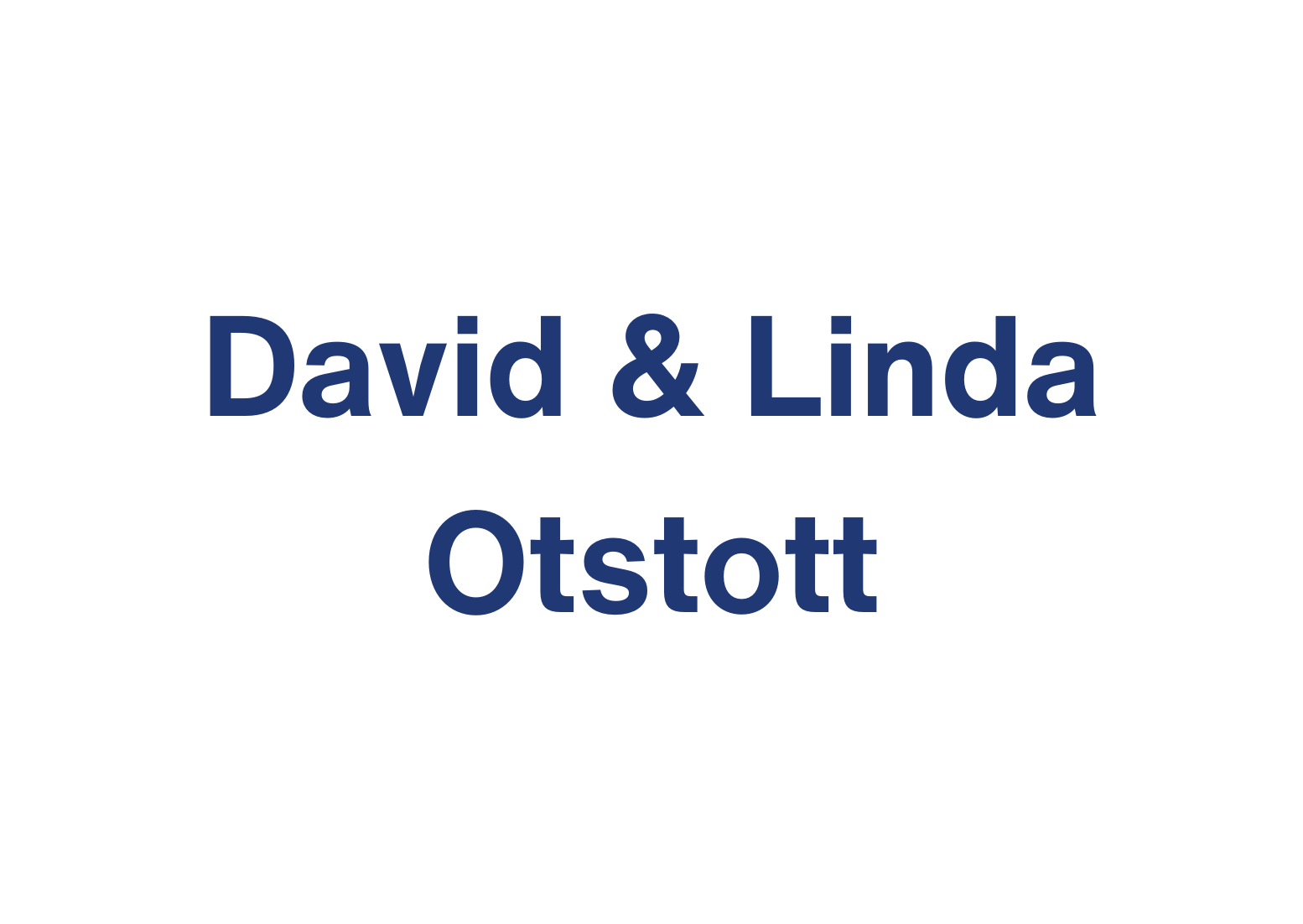 David & Linda Otstott