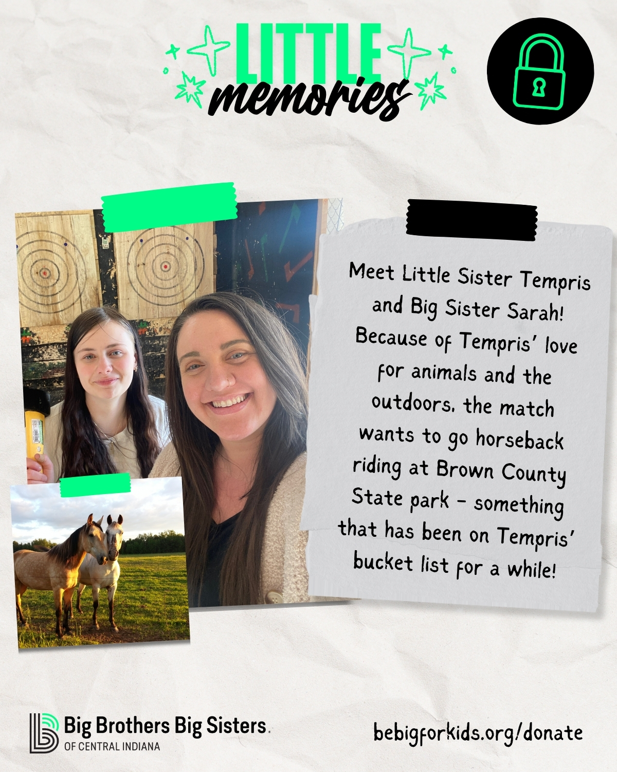 Learn More About Little Sister Tempris & Big Sister Sarah