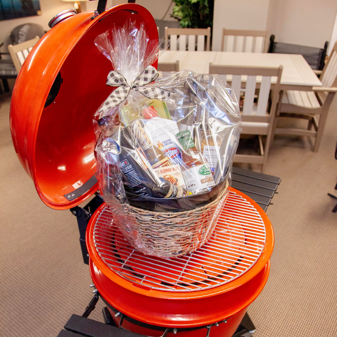 Charcoal Grill & Grill Basket — perfect for summer cookouts! 