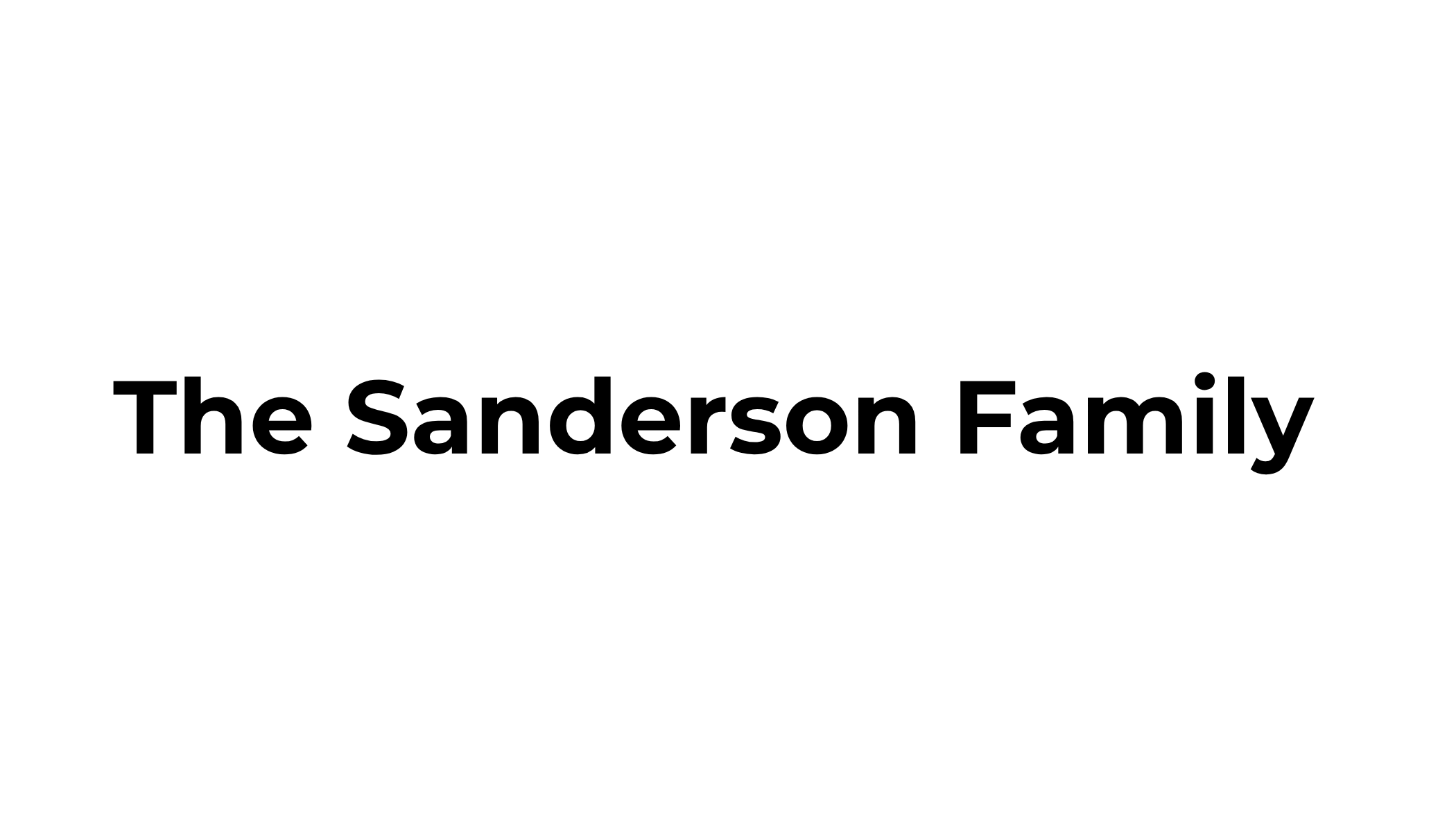 The Sanderson Family