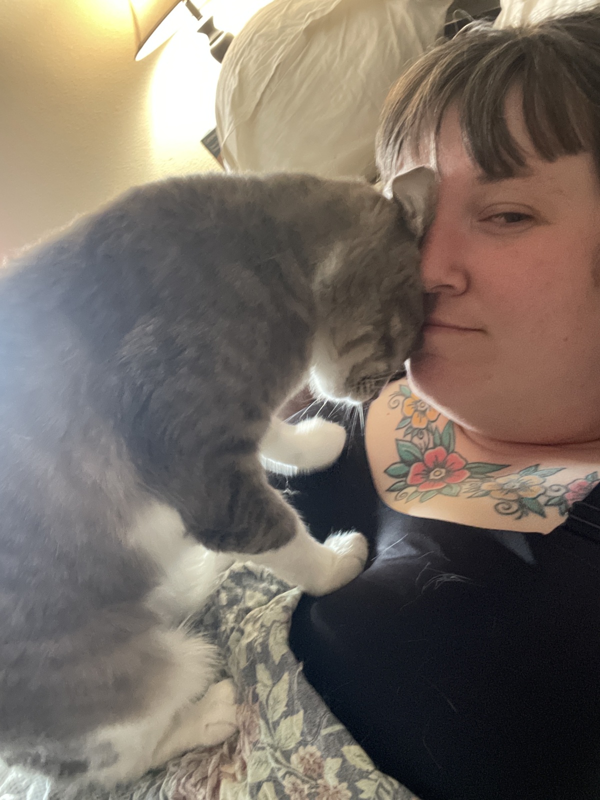 I love to headbutt my mom's face