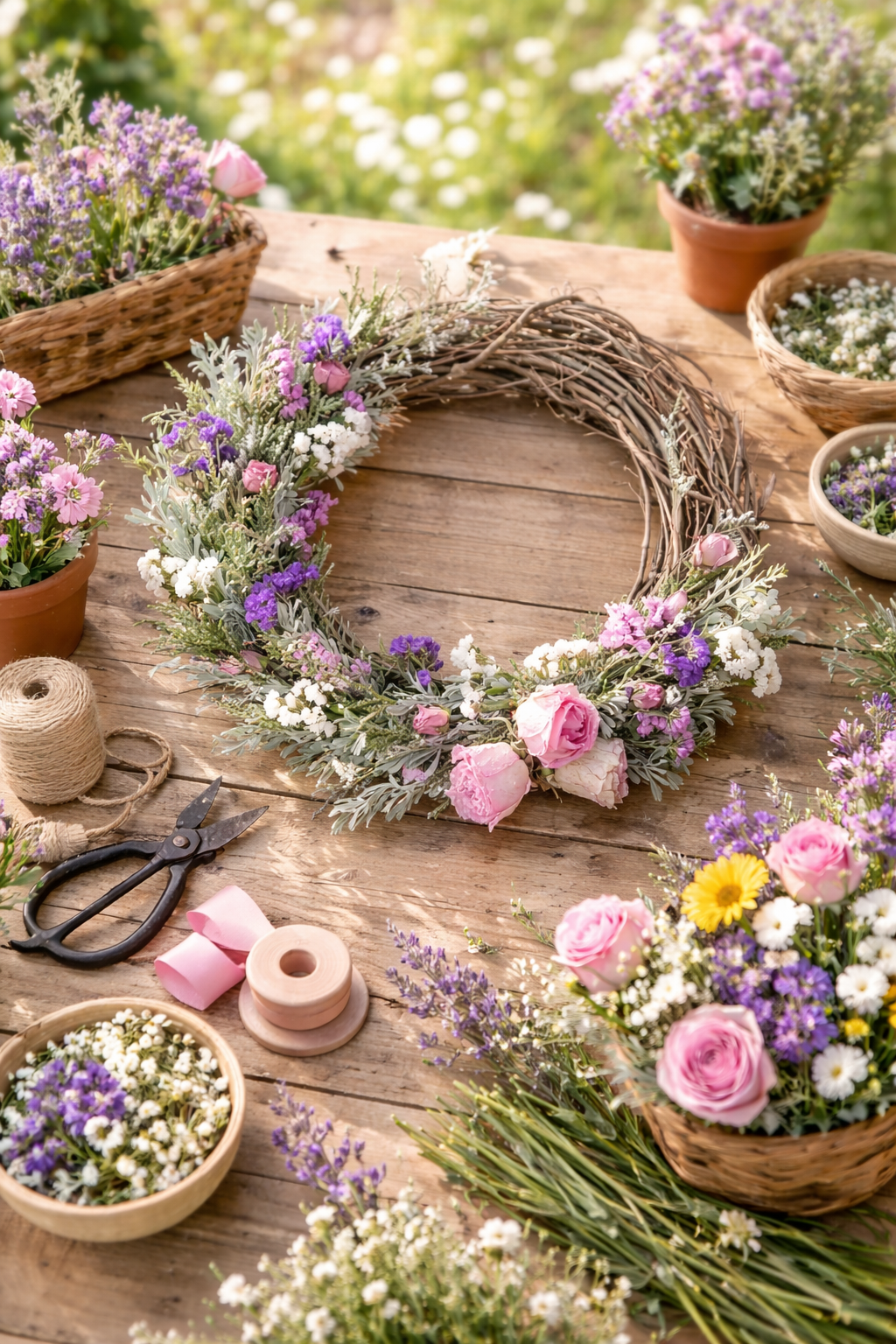 Spring Wreath Workshop led by The Roaming Petal