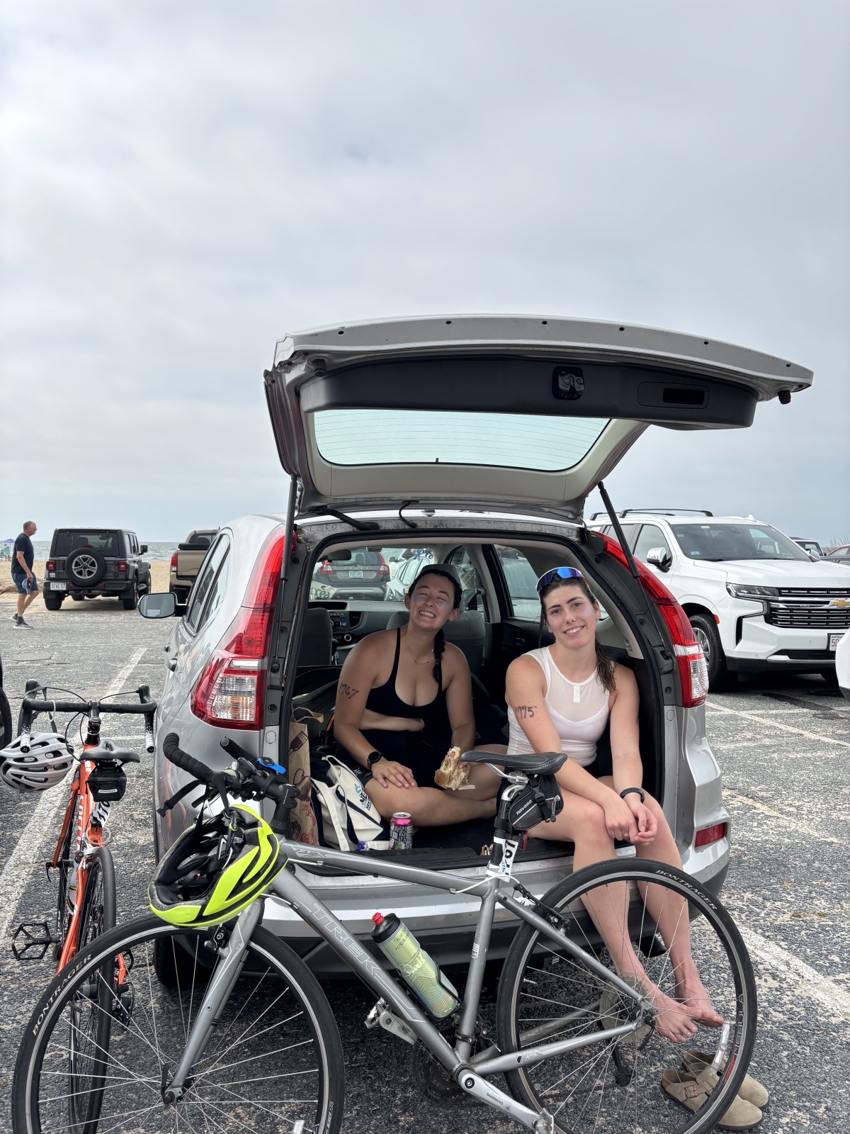 Talia and Lex after their very second triathalon!