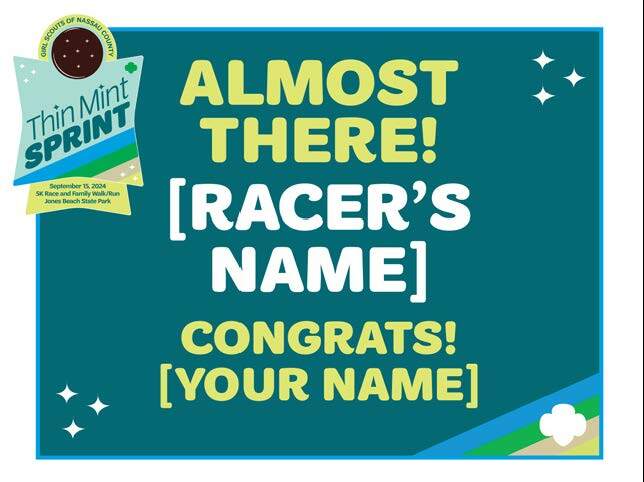 "Almost There" [Racer's Name] Bib