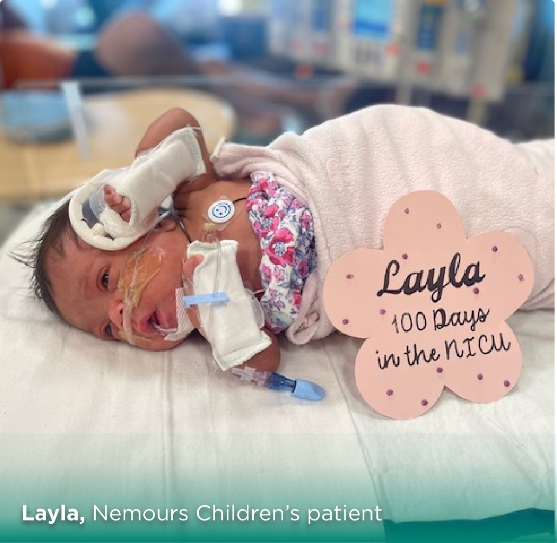 Layla, Nemours Children’s patient