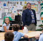 Having a laugh with Mrs. Cardona's Gifted Reading class in Royal Palm Elementary in November 2022.