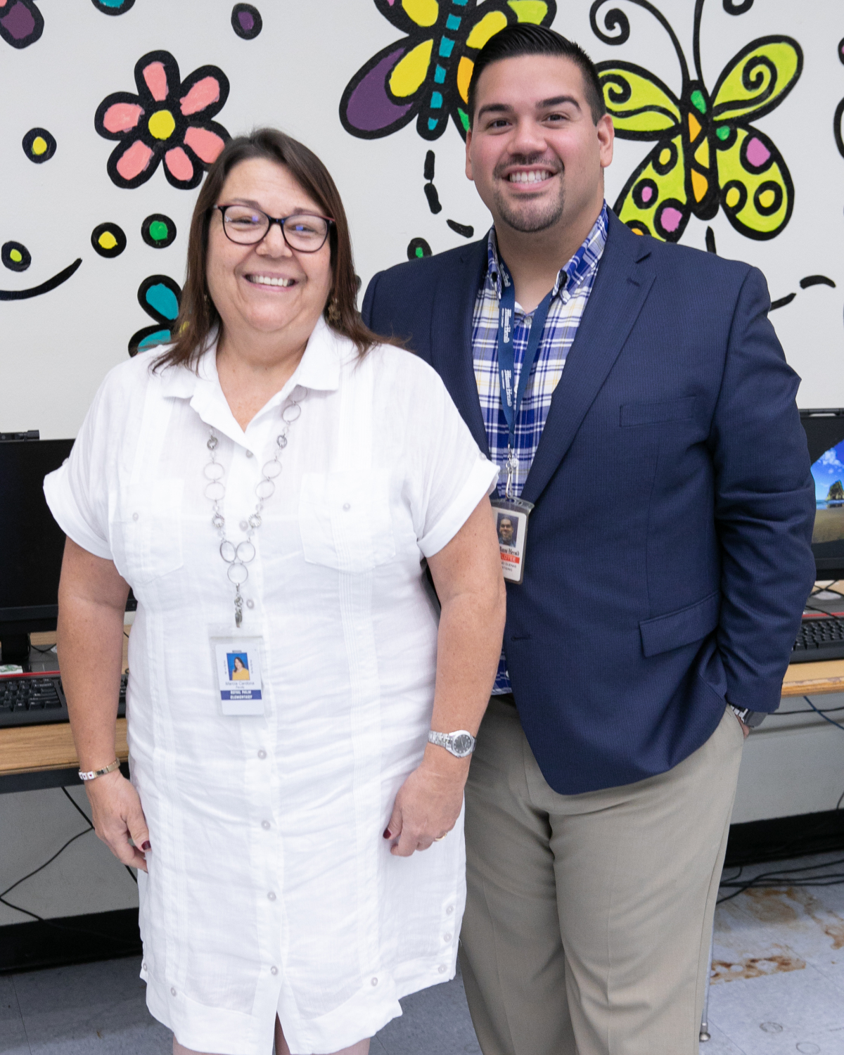 With Mrs. Cardona from the Gifted Reading class in Royal Palm Elementary in November 2022.