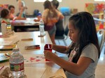 Students creating new artwork during Summer Arts Camp at Englewood Arts