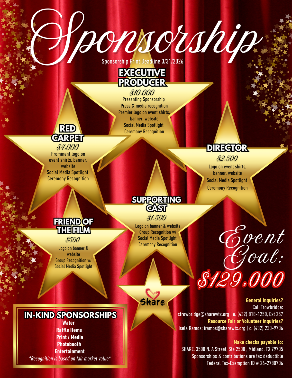 2026 SHARE Walk - Sponsorships