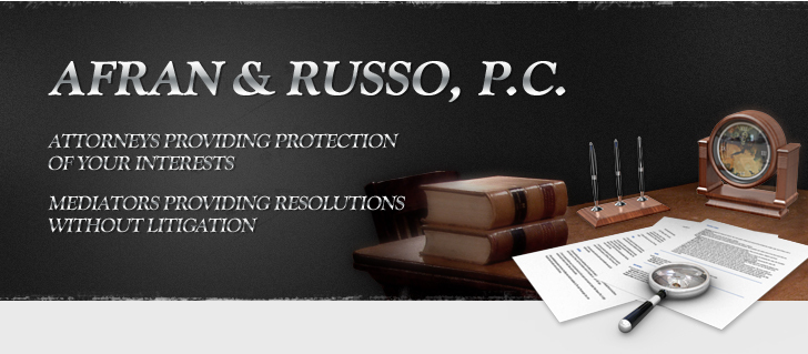 Thank you for your sponsorship, Afran & Russo, P.C.- Elaine M. Colavito, Esq!
