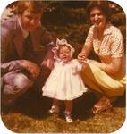 Becky Easter with Mom and Dad 1977