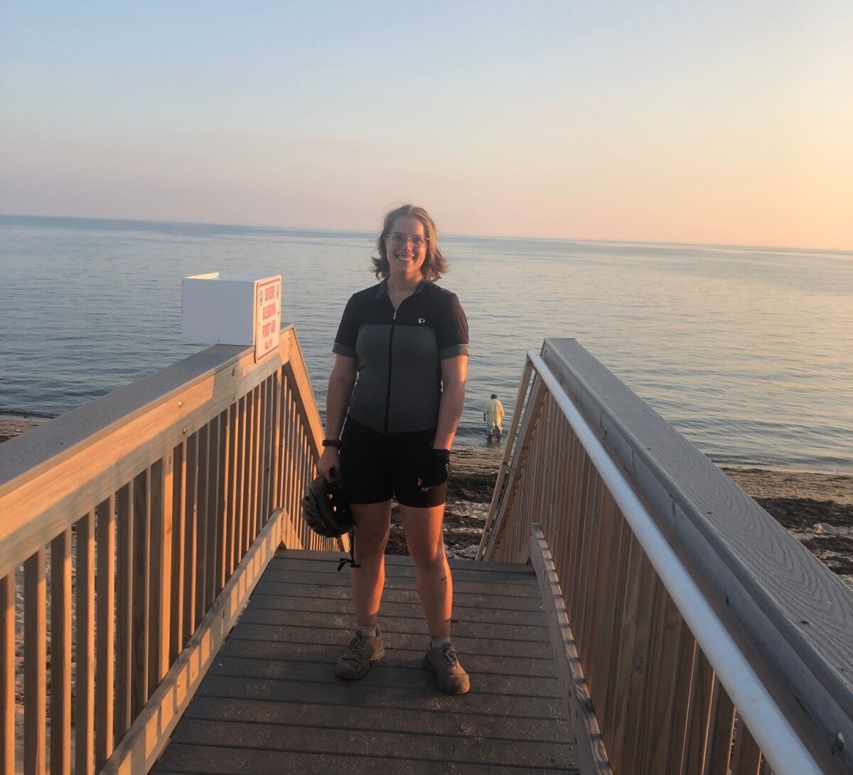 Finally making it to Provincetown after a long day of biking!