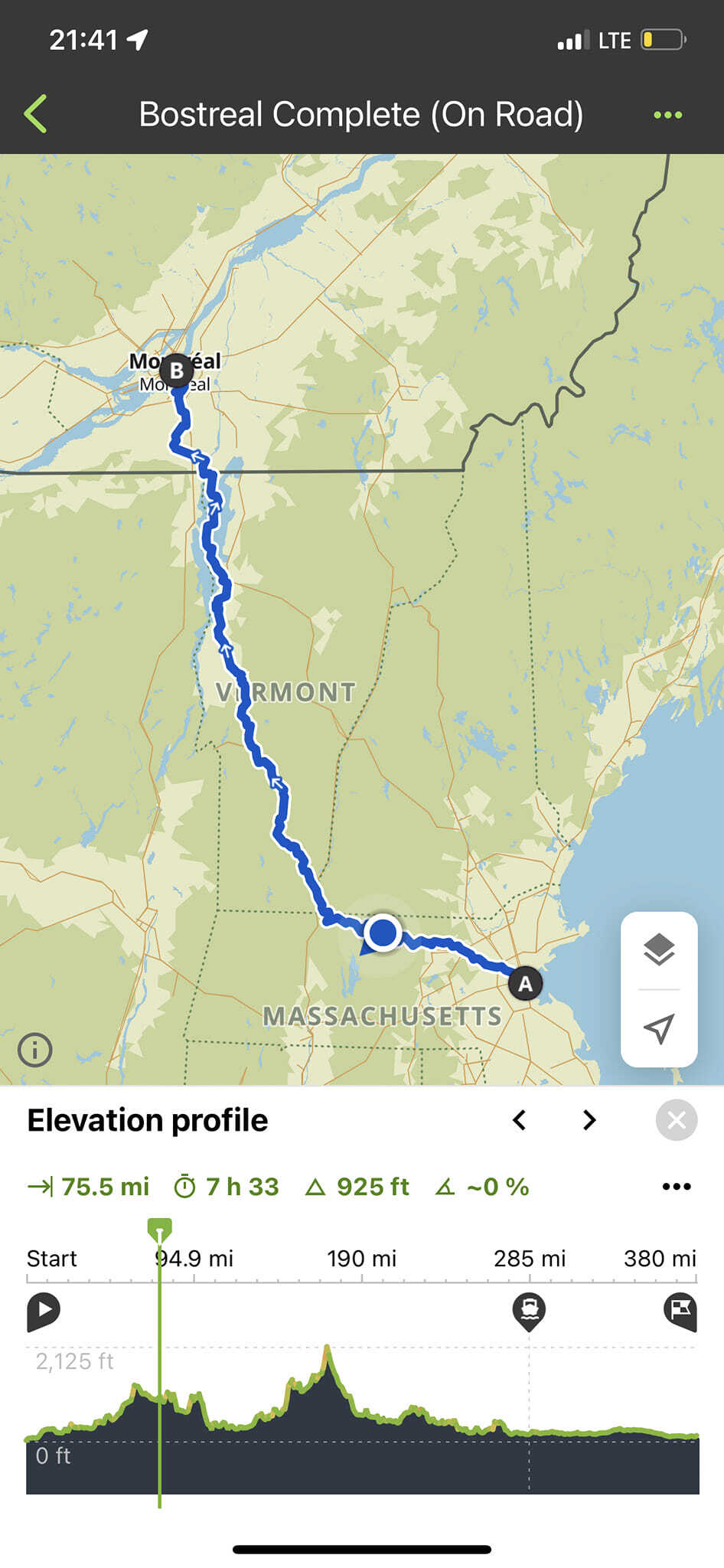 The route
