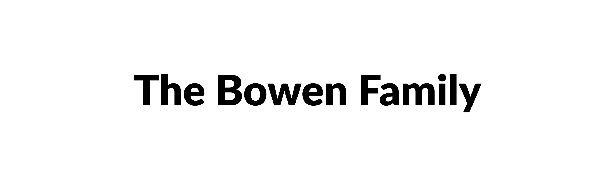 The Bowen Family
