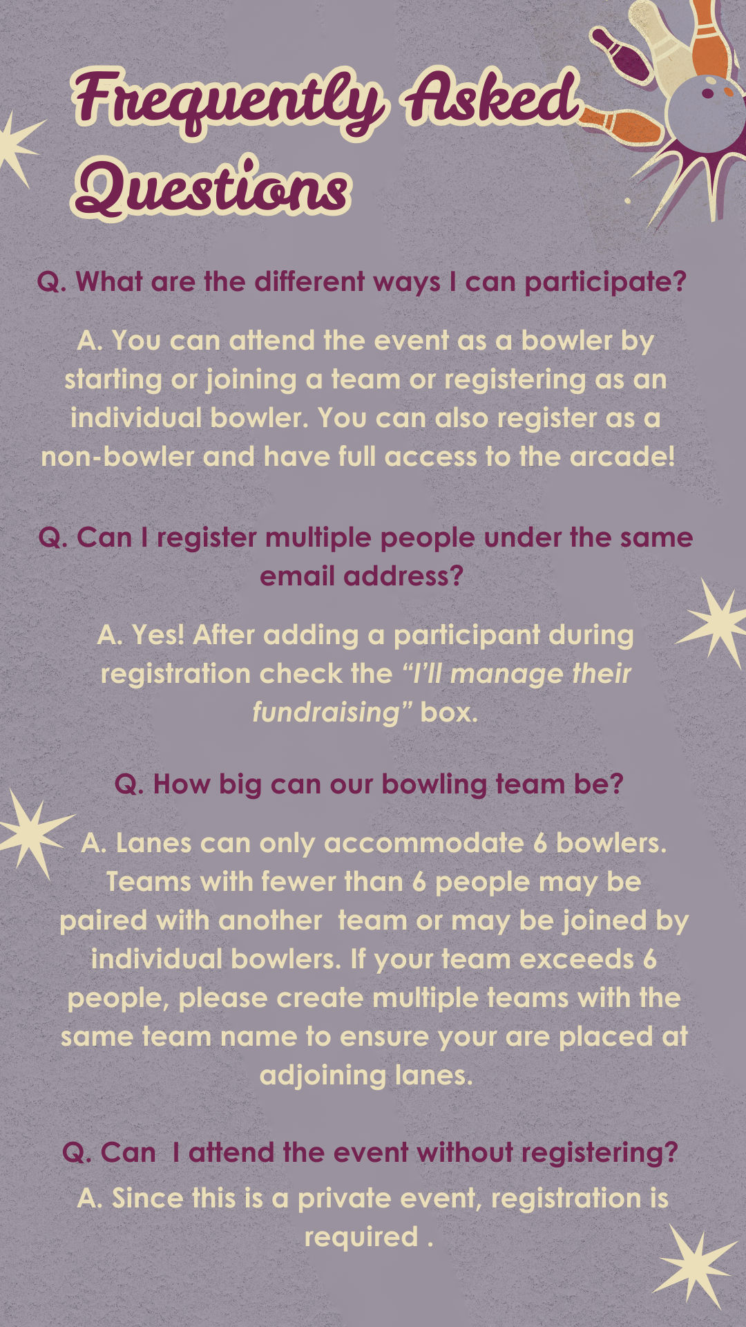 FAQ's