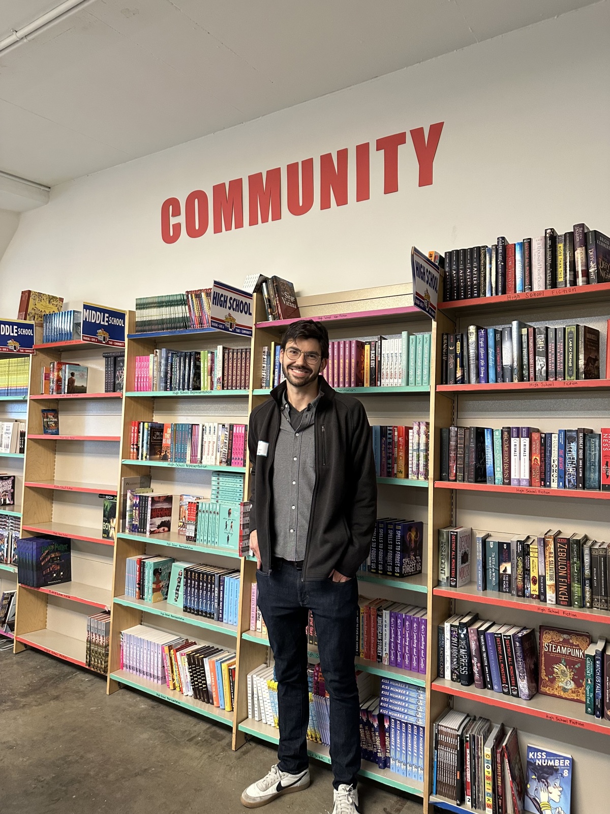 Me at the Brooklyn Book Bodega headquarters at the Brooklyn Navy Yard -- they are building community and so much more