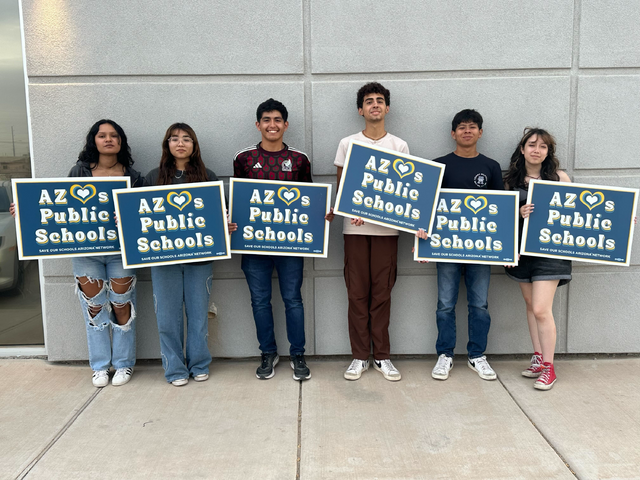 Yuma students helping with voter registration!