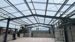 The roof going up!