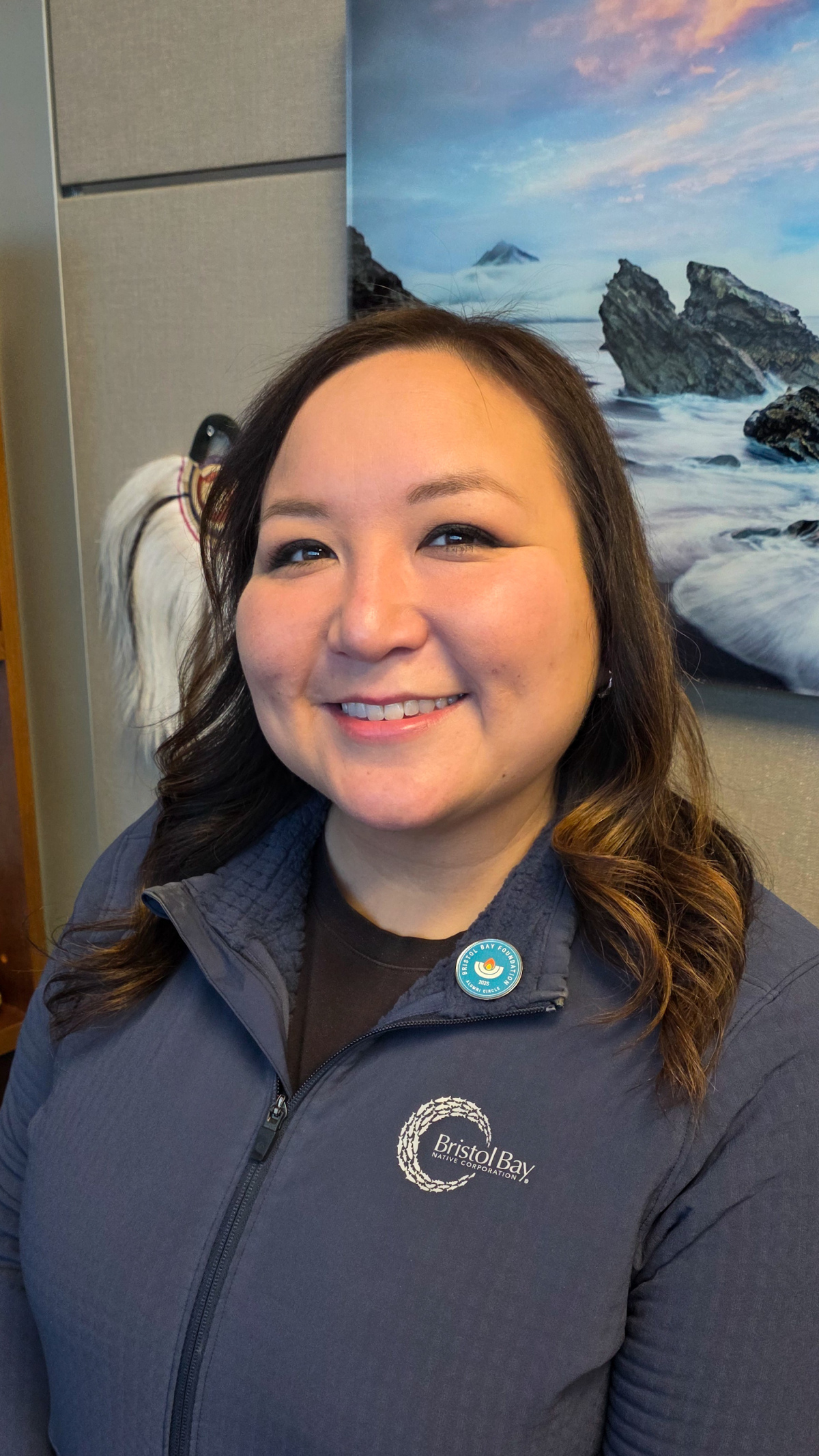 Alum from our 2025 campaign proudly wearing their Alumni Circle pins! 