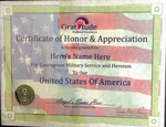 Gratitude Eagle Certificate