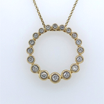 Golden Eternity Diamond Circle Necklace