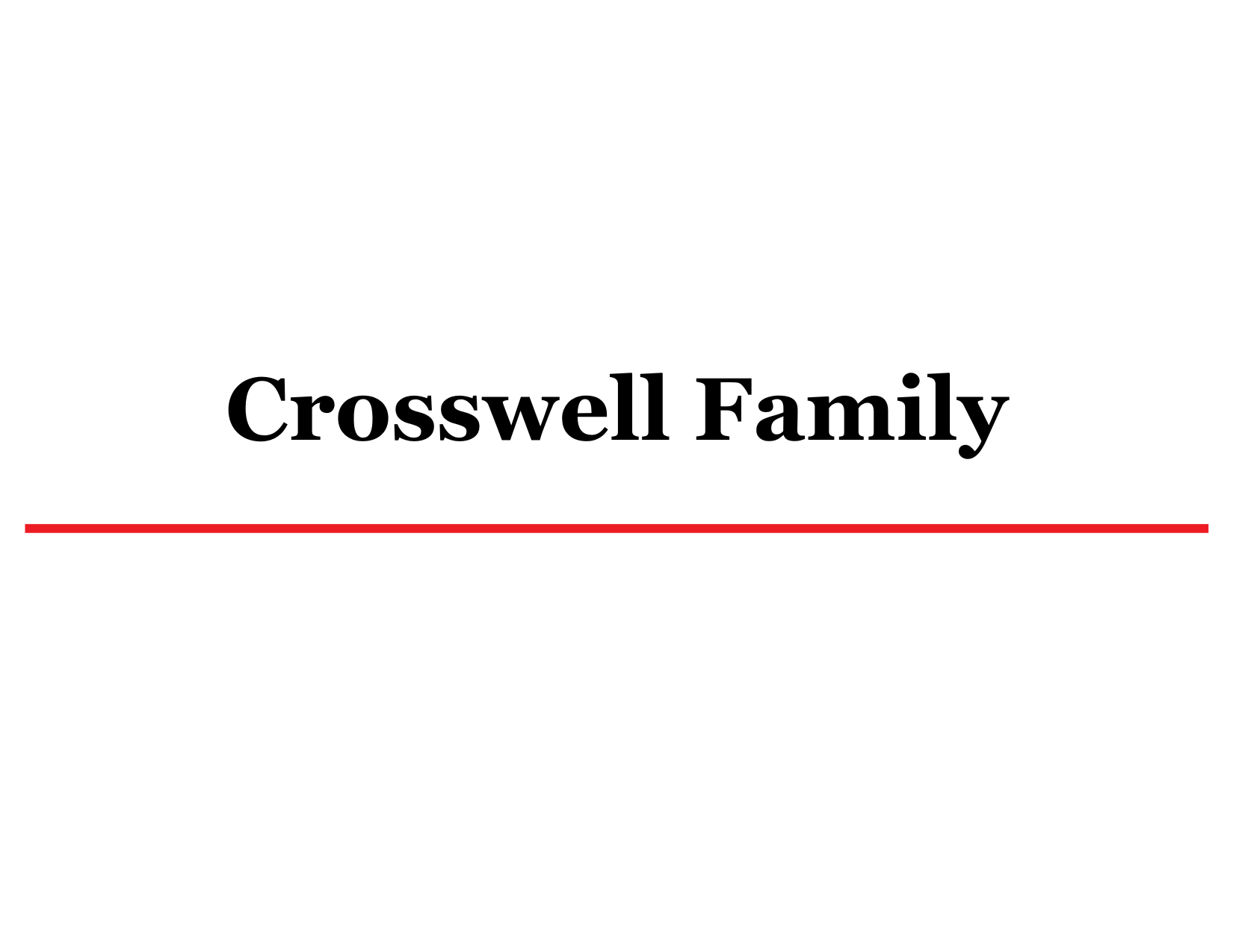 Crosswell Family